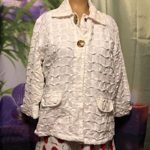 Karen Hart M New White Jacket snaps women